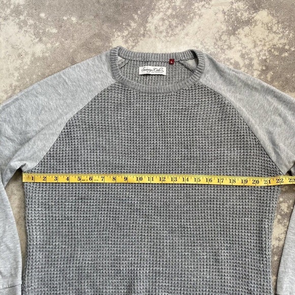 sovereign code crew‎ neck sweater gray mens size large Cotton Blend - Picture 2 of 12